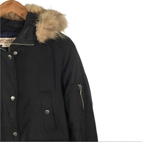 C1 Women’s Michael Kors Fur Hood Down Parka Jacket M - Picture 5 of 7